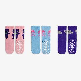 Mini Rodini Planet 3/Pk Anit-Slip Socks
