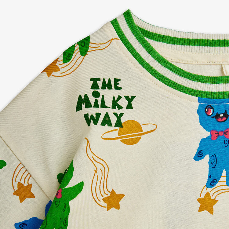 Mini Rodini Aliens Tee AOP Off-White