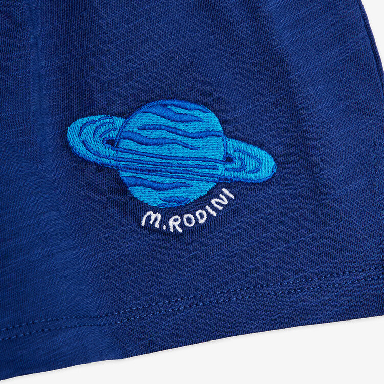 Mini Rodini Planet Shorts Blue Emb