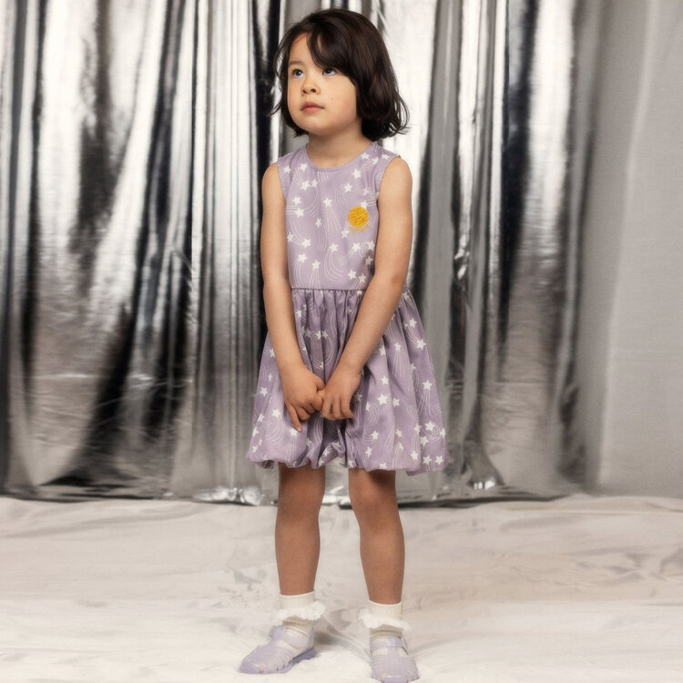 Mini Rodini Starfall Woven Dress Purple AOP