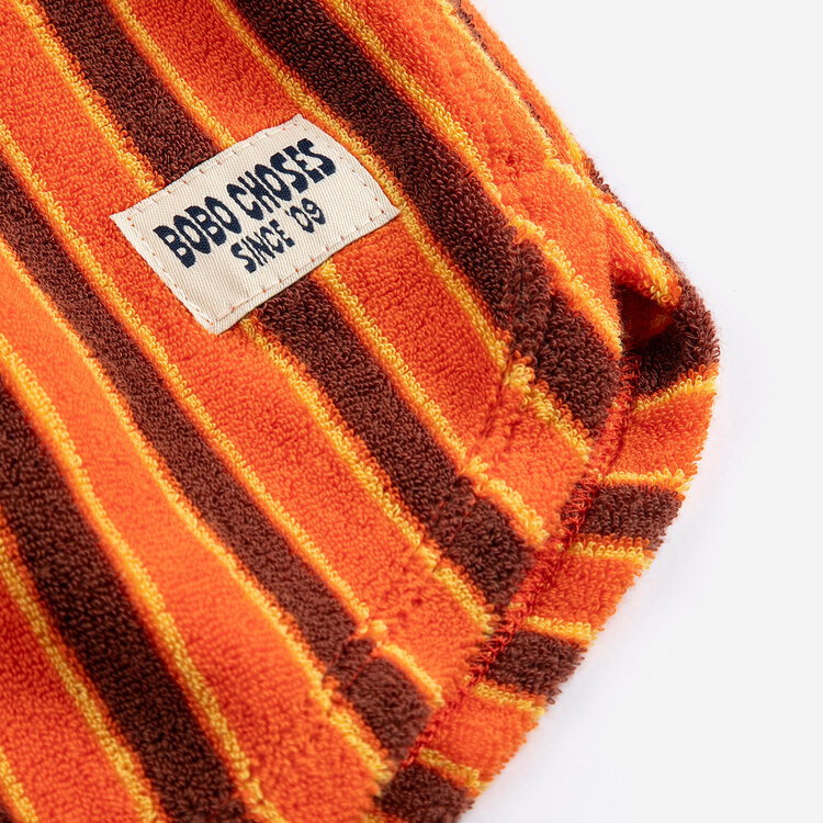 Bobo Choses Striped Brick Terry Cloth Shorts