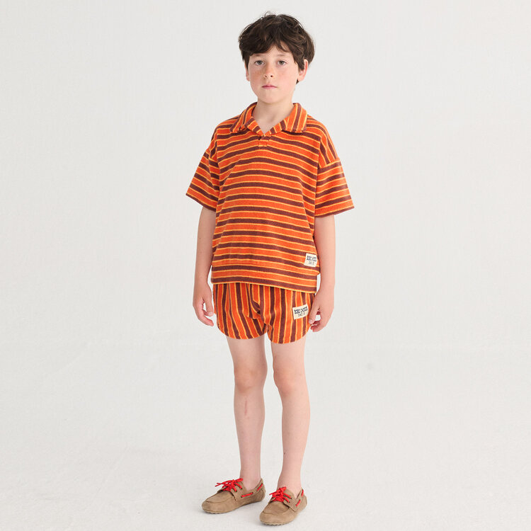 Bobo Choses Striped Brick Terry Cloth Shorts