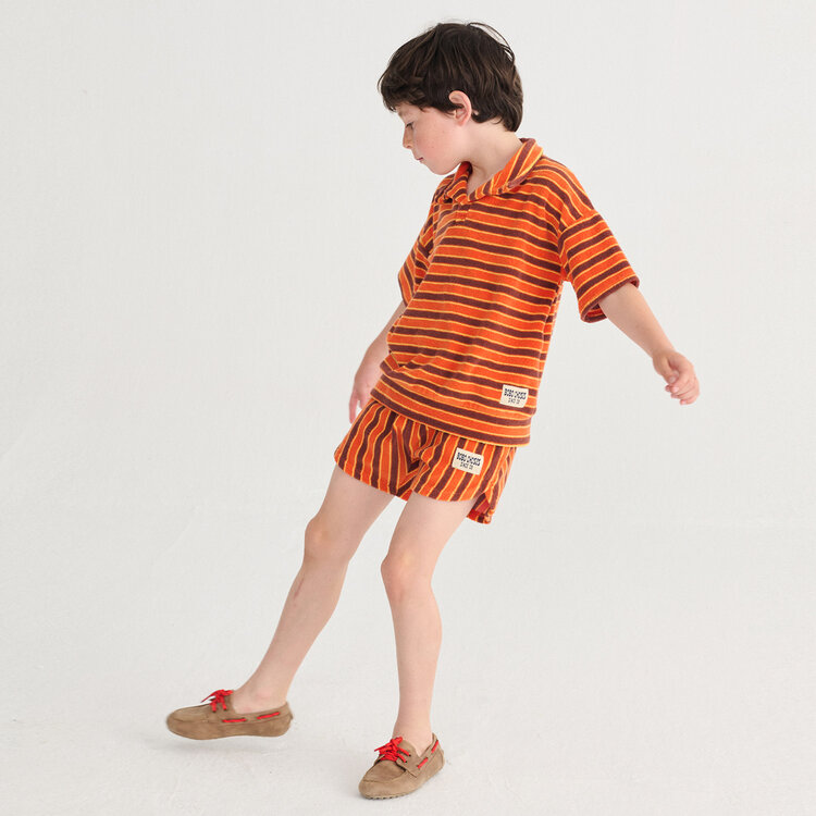 Bobo Choses Striped Brick Terry Polo