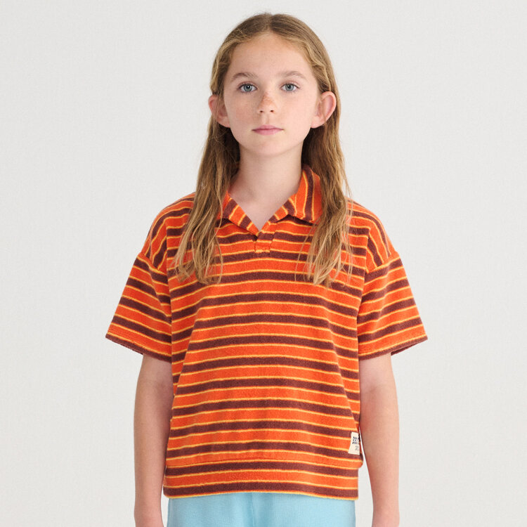 Bobo Choses Striped Brick Terry Polo
