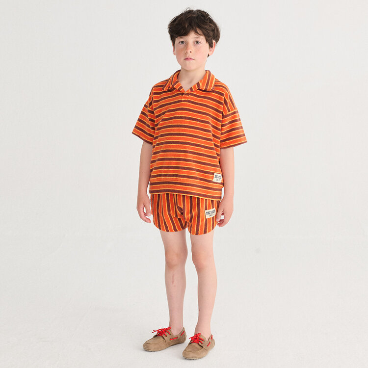 Bobo Choses Striped Brick Terry Polo