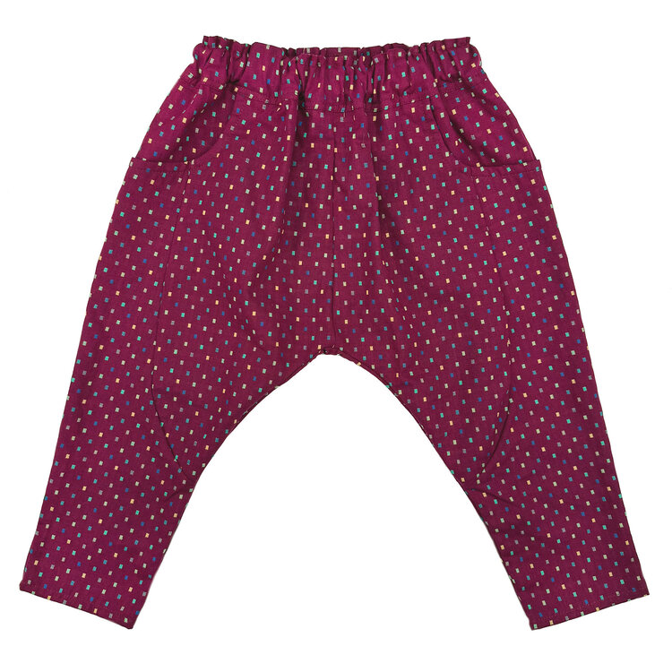 Lucky Wang Sarouel Grape Soda Multi Dots Pants