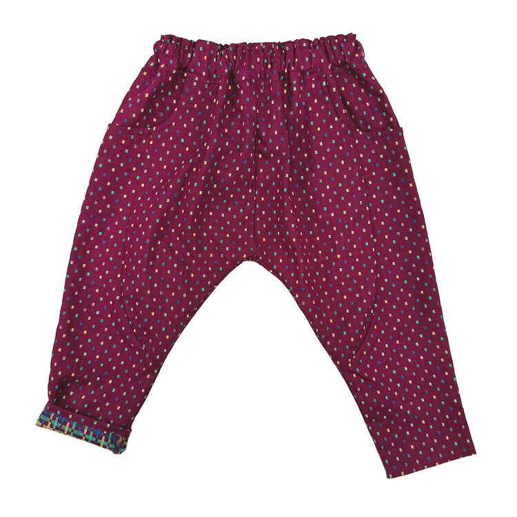 Lucky Wang Sarouel Grape Soda Multi Dots Pants