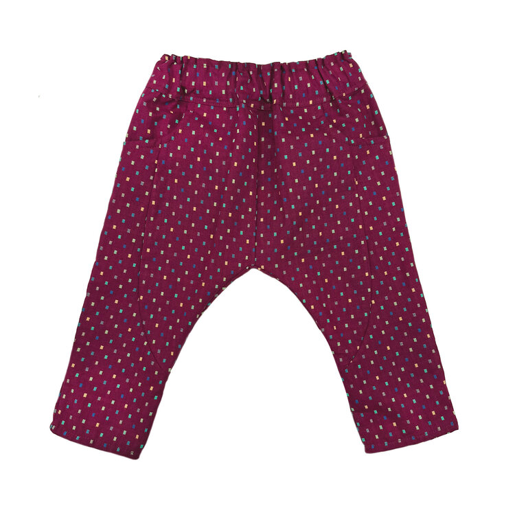 Lucky Wang Sarouel Grape Soda Multi Dots Infant Pants