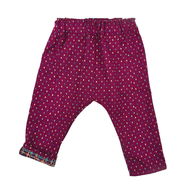 Lucky Wang Sarouel Grape Soda Multi Dots Infant Pants
