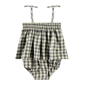 Molo Sun Check Flora Romper