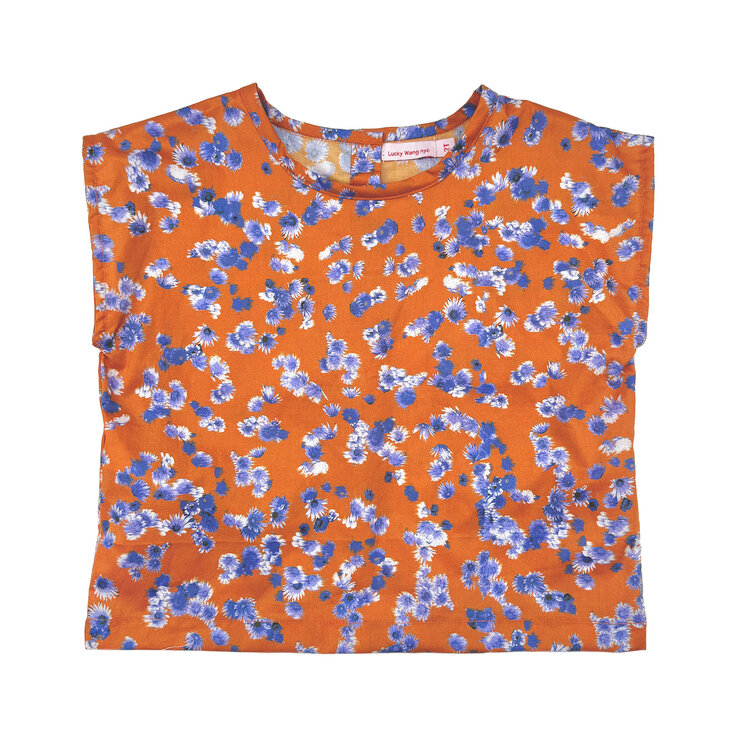 Lucky Wang Blue Wildflower Turmeric Top