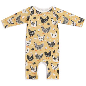 Winter Water Factory Chicken Family Yellow L/S Jumpsuit