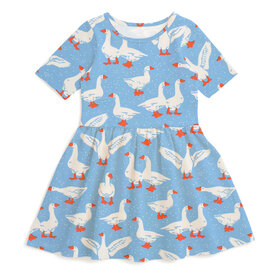 Winter Water Factory Silly Geese Blue Alberta Dress