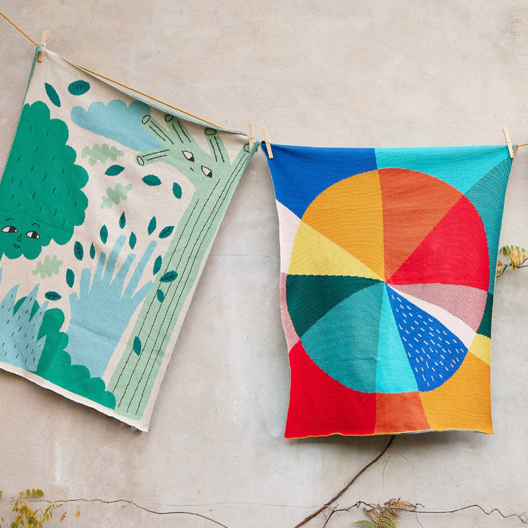 Donna Wilson Pie Chart Cotton Mini Blanket