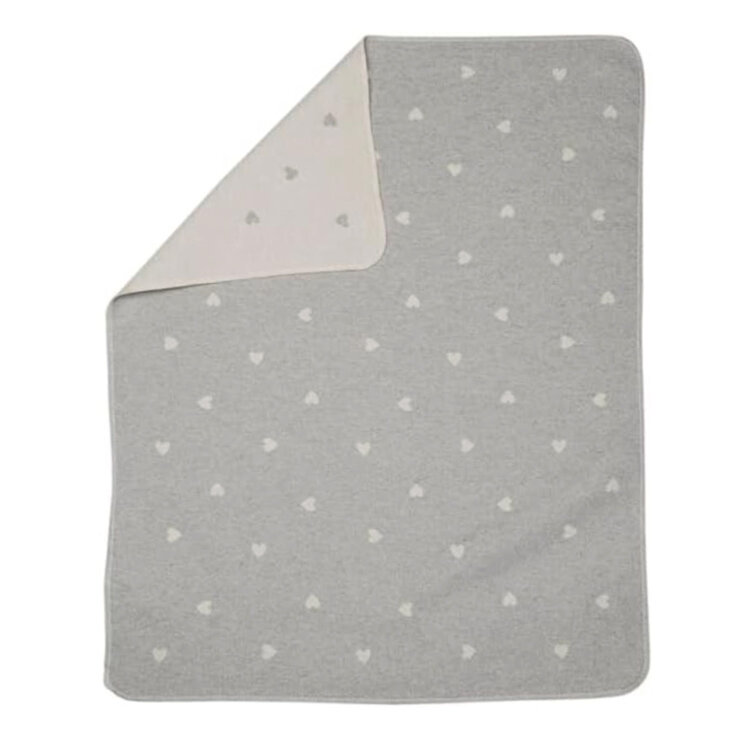 David Fussenegger Juwel Blanket Mini Hearts Grey