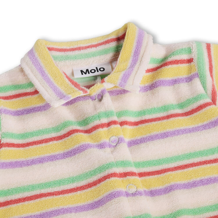 Molo Pastel  Stripe Fawn Infant Jumpsuit