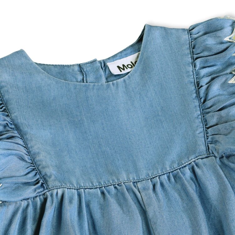 Molo Washed Denim Fernanda Infant Romper