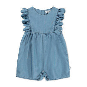 Molo Washed Denim Fernanda Infant Romper