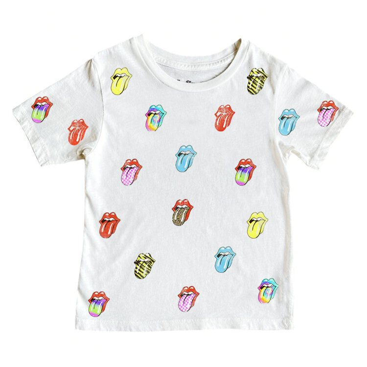 Rowdy Sprout Rolling Stones Allover Printed Tee