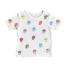 Rowdy Sprout Rolling Stones Allover Printed Tee Infant