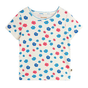 Mini Rodini Flowers Pointelle Tee AOP