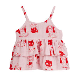 Mini Rodini Minibabies Woven Frill Tank AOP