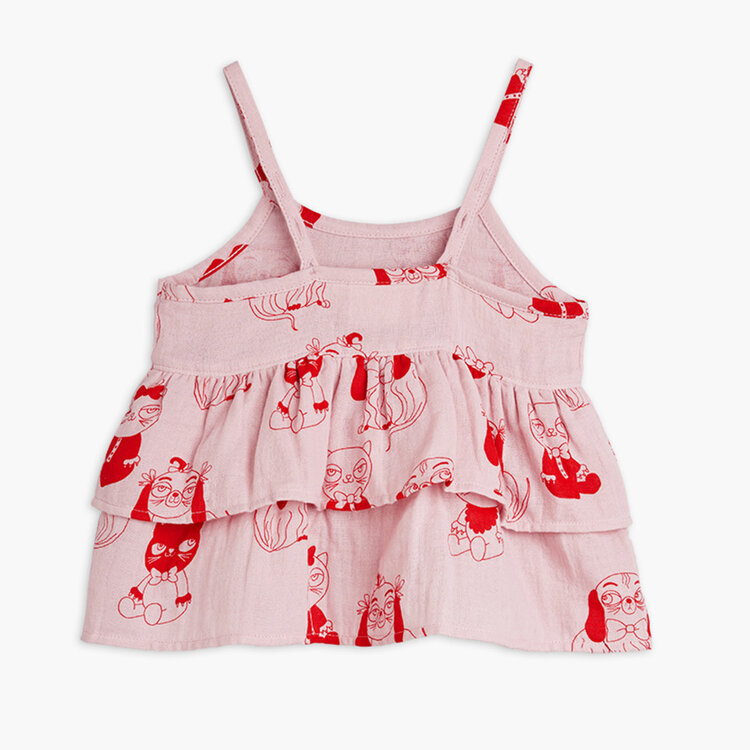 Mini Rodini Minibabies Wovenn Frill Tank AOP