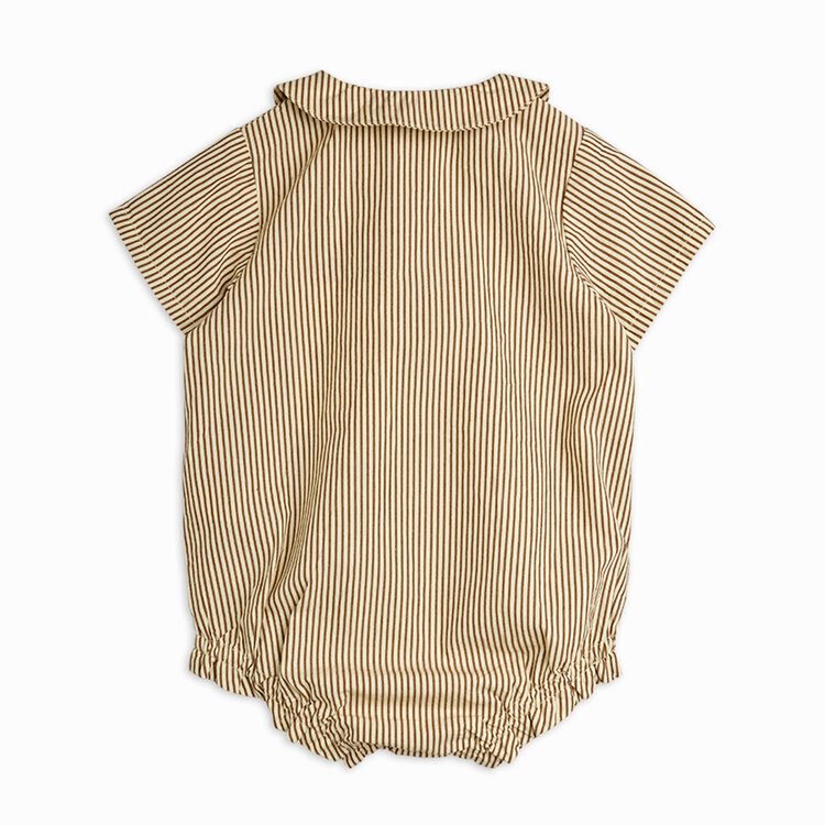 Mini Rodini Poplin Woven Romper Strawberry