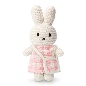 Just Dutch US Miffy Pink Pastel Gingham Dress With Bag