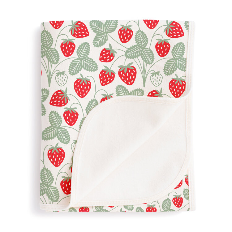 Winter Water Factory Strawberries Terry Blanket