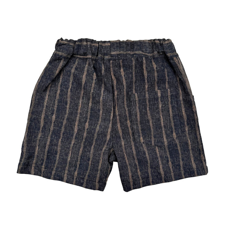 Lucky Wang Charcoal Brown Stripe Shorts