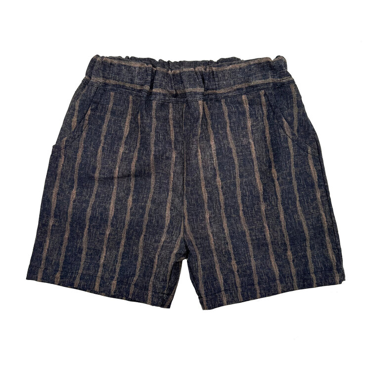 Lucky Wang Charcoal Brown Stripe Shorts