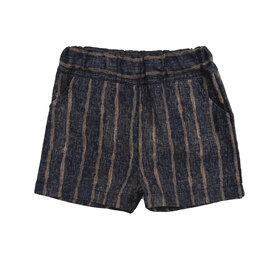 Lucky Wang Charcoal Brown Stripe Infant Shorts