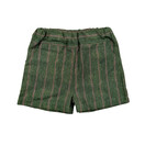 Green Khaki Stripe Infant Shorts - Lucky Wang nyc