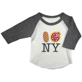 Lucky Wang Pizza NY Raglan White/ Ash