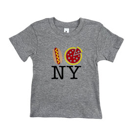 Lucky Wang Pizza NY Infant Tee Ash