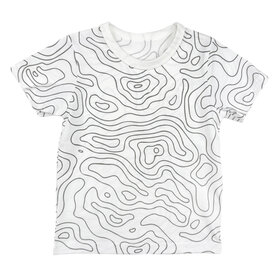 Kizzu Club Grey Topographic Map S/S Tee