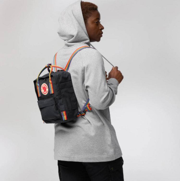 Fjallraven Mini Kanken Backpack Pastel Lavender - Rainbow