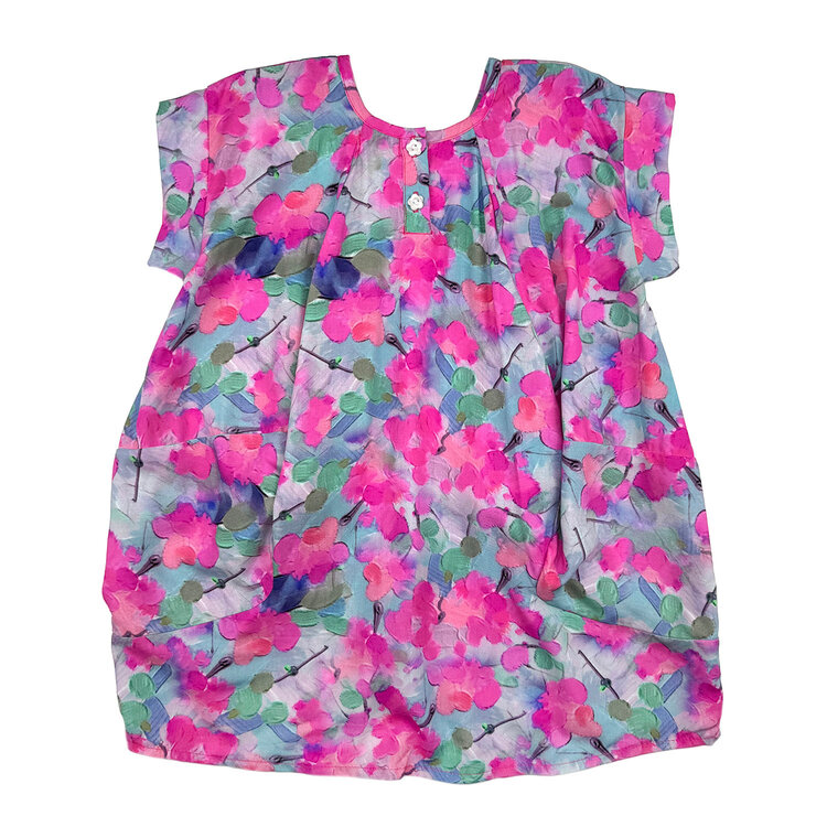 Lucky Wang Magenta Floral Sakku Dress