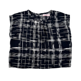 Lucky Wang White Crosshatch Black Top