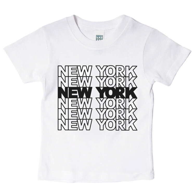 Lucky Wang New York Tile Kids Jersey Tee White