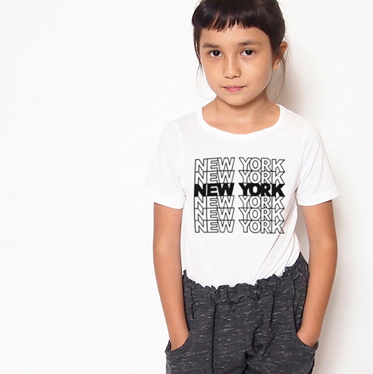 Lucky Wang New York Tile Kids Jersey Tee White