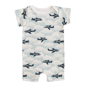Winter Water Factory Airplanes Blue Sumer Romper