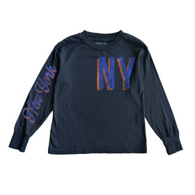 Rowdy Sprout NY Orange Blue Champions Black Infant Tee