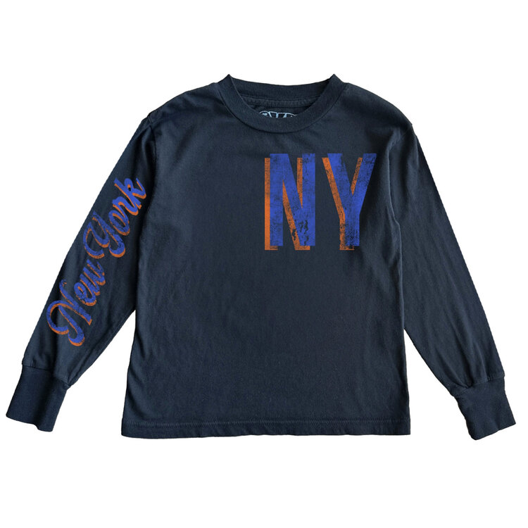 Rowdy Sprout NY Orange Blue Champions Black Tee