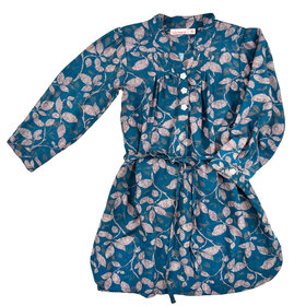 Lucky Wang Leafy Blue Patti Dress