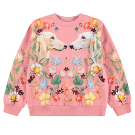 Molo Afghan Hounds Peach Maxi Sweatshirt