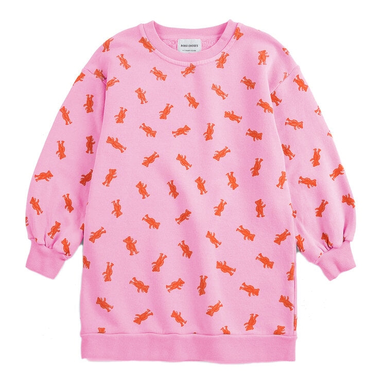 Bobo Choses Softpaw Monster Sweatshirt Dress AOP