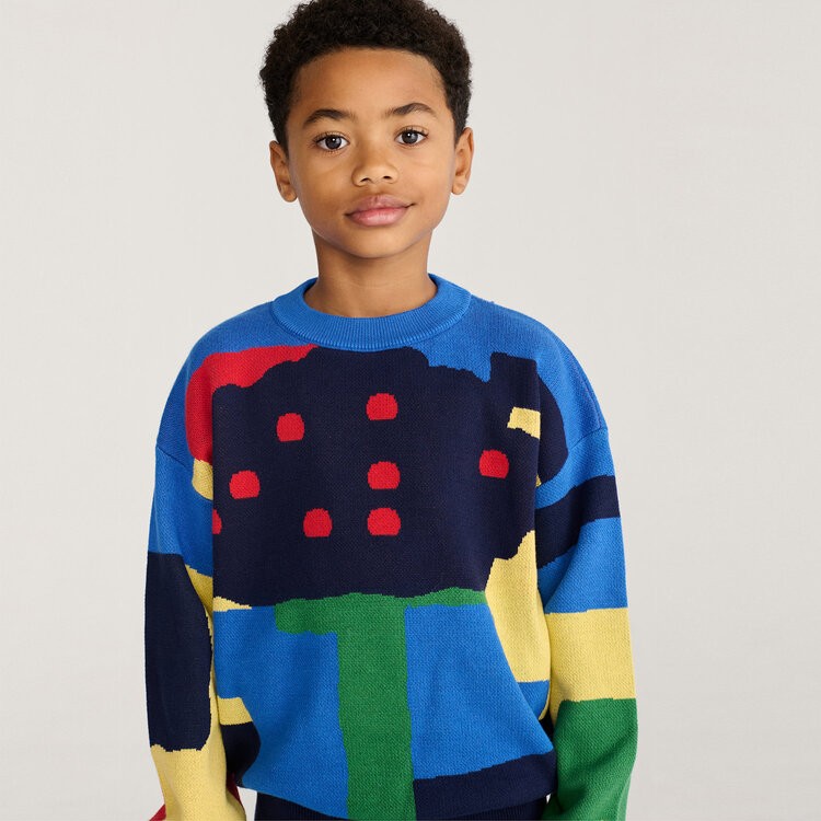 Bobo Choses Paint Forest Jacquard Sweater AOP
