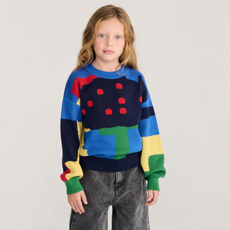 Bobo Choses Paint Forest Jacquard Sweater AOP